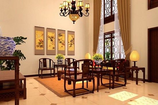 云臻軒中式設計公司紅木家具客廳效果圖