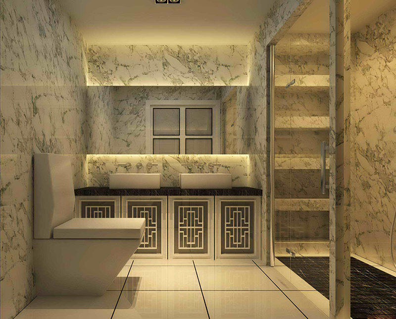 中式酒店的衛(wèi)生間設計