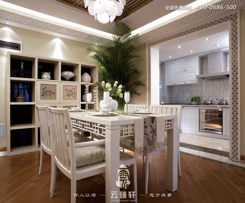 餐廳柔美雅致中式設(shè)計(jì)樣板間