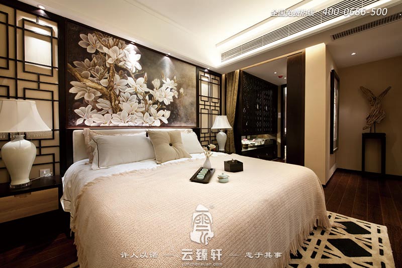 中式設(shè)計的次臥裝修效果圖