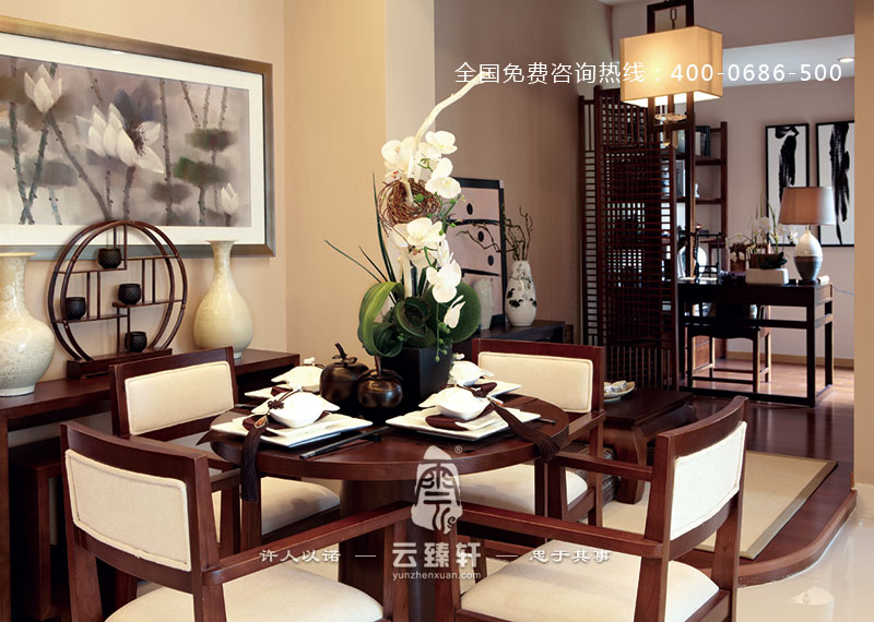 新中式餐廳設(shè)計(jì)效果圖