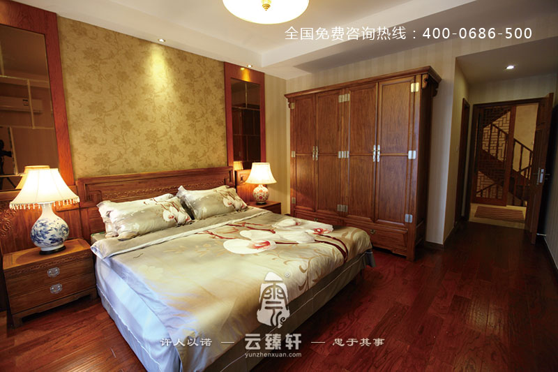 老人房的臥室裝修的古典中帶著簡潔、簡約