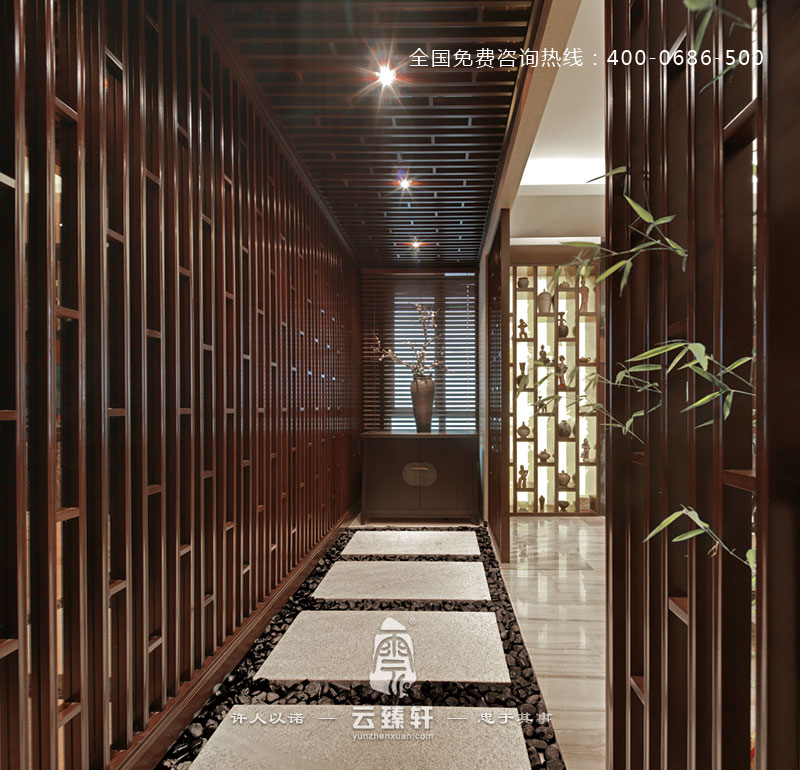 這個木質(zhì)格柵的設(shè)計靈感來源于竹子