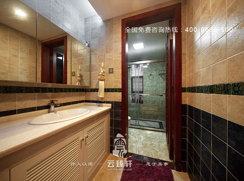 衛(wèi)生間的裝修設(shè)計(jì)采用的是干濕分離