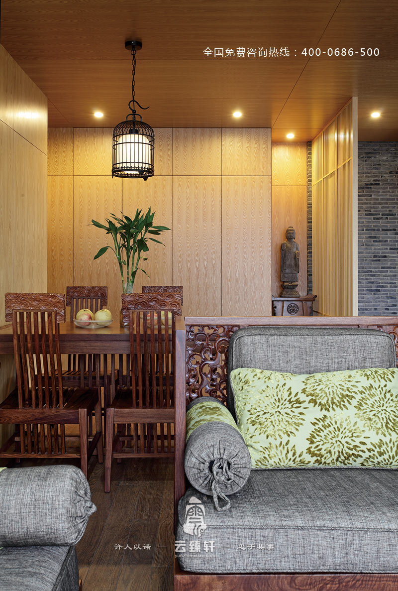 質(zhì)樸清新的三居室新中式風格裝修案例