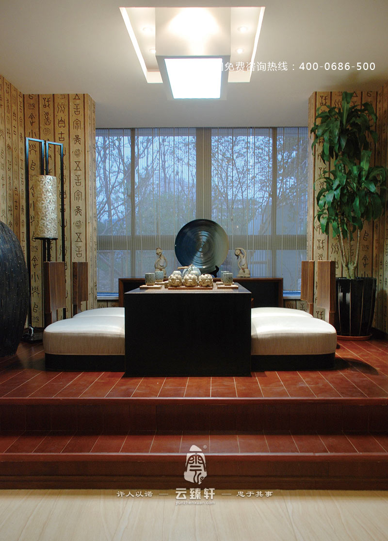 茶室整體空間的中式設(shè)計(jì)簡(jiǎn)單隨意