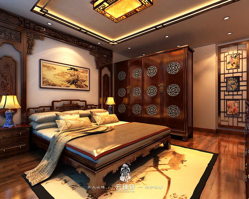 中式臥室衣柜的擺設(shè)