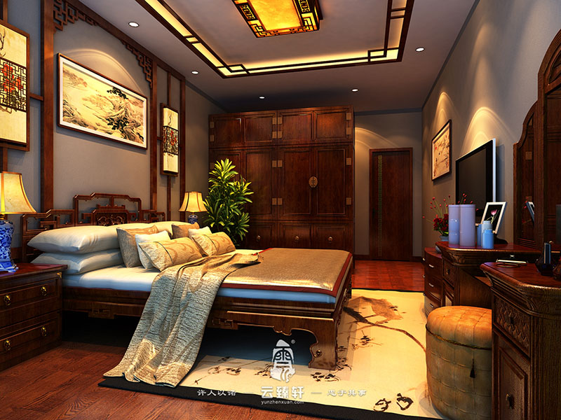 中式臥室衣柜合理擺設(shè)有利家運