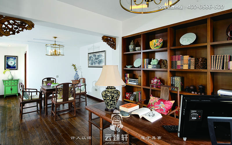 古典中式書房裝修顏色桌椅家具的選擇