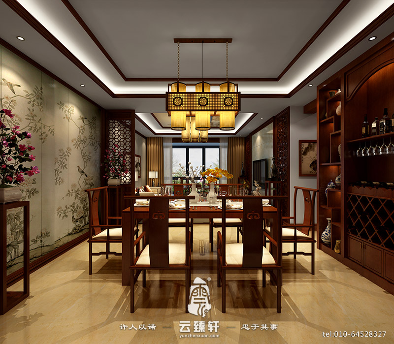 通透明亮的現(xiàn)代中式家庭餐廳裝修效果圖