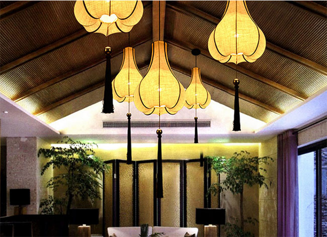 色調柔和的新中式燈具