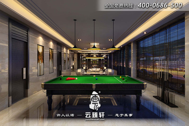 茶會所的臺球室