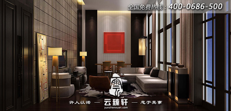 二層的VIP商務洽談室的裝修效果圖