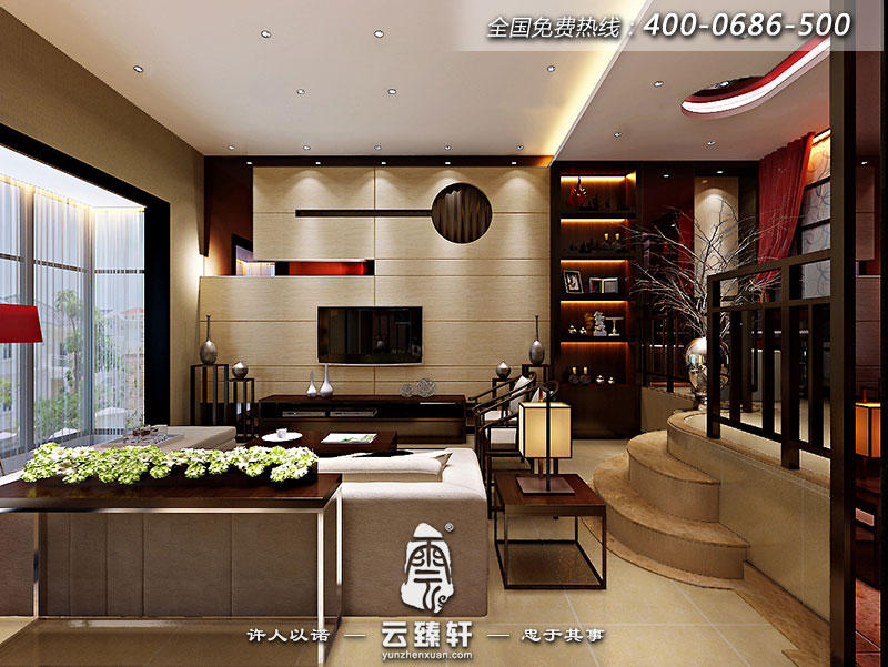 別墅主會(huì)客廳的一個(gè)視角