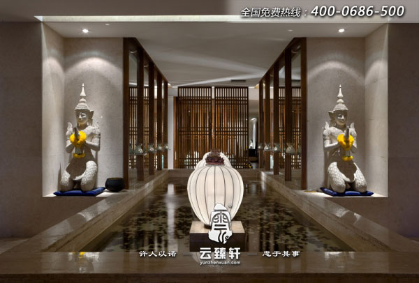 會(huì)所的水景裝飾