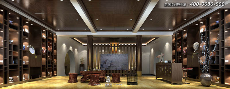 中式別墅里的茶室設(shè)計