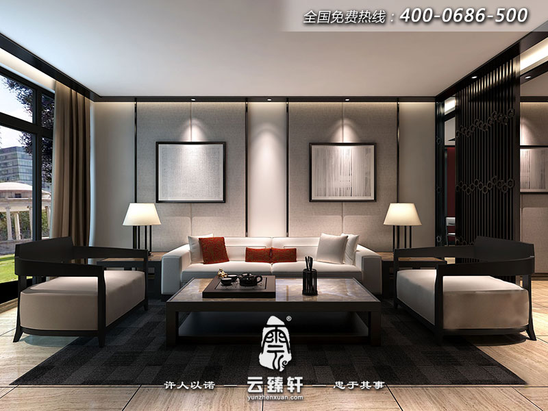 后現代中式客廳裝修效果圖