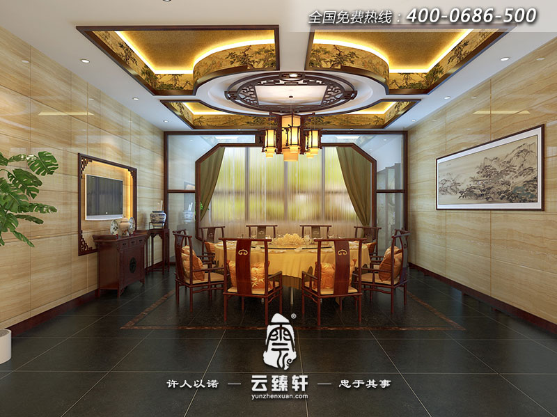 四合院會(huì)所餐廳設(shè)計(jì)