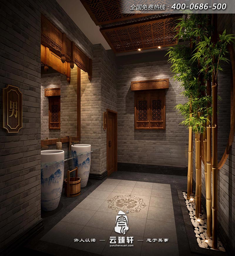 四合院衛(wèi)生間過(guò)道的裝修以青磚為主
