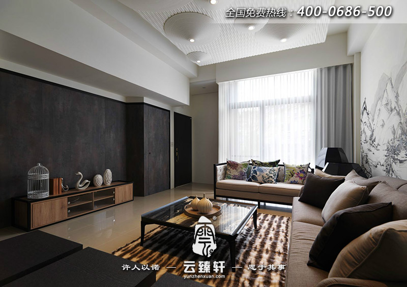 禪意的客廳裝飾效果圖