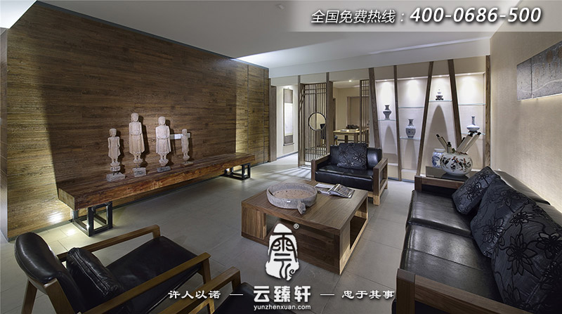 禪意的家居客廳運(yùn)用原木色的木制裝飾