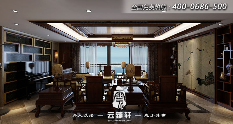 傳統中式客廳裝修效果圖