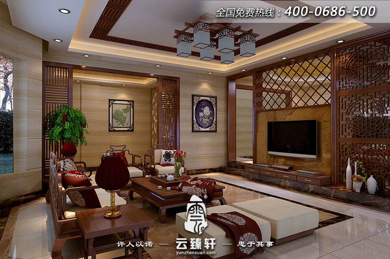 中式家裝客廳效果圖
