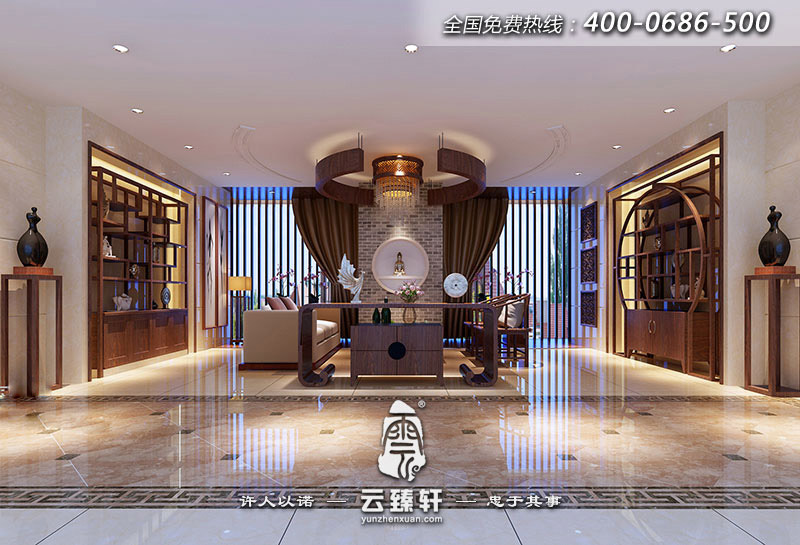 客廳博古架裝修效果圖