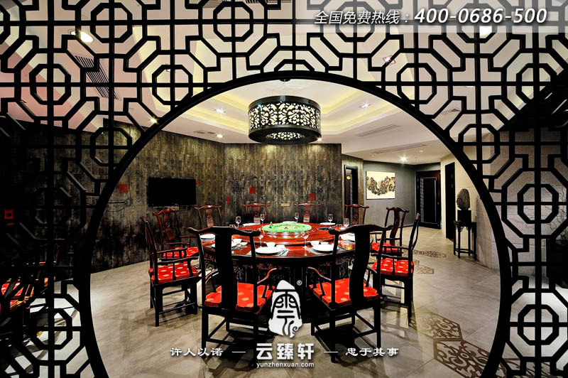 華麗典雅的餐廳包間效果圖