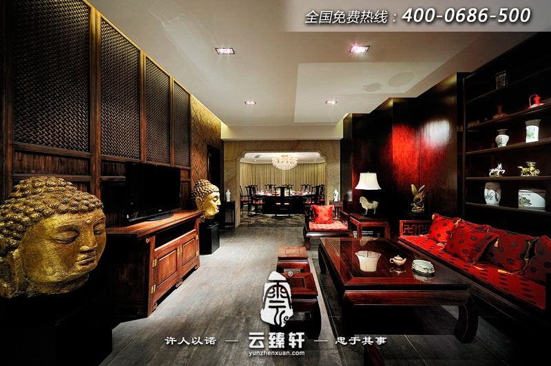 中式餐廳設(shè)計(jì)效果圖休息室效果圖