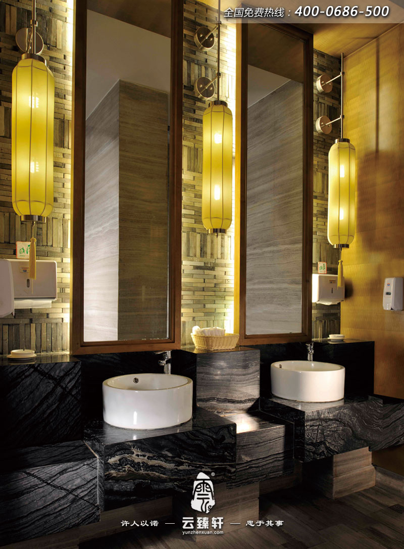 中式餐廳衛生間的裝修效果圖