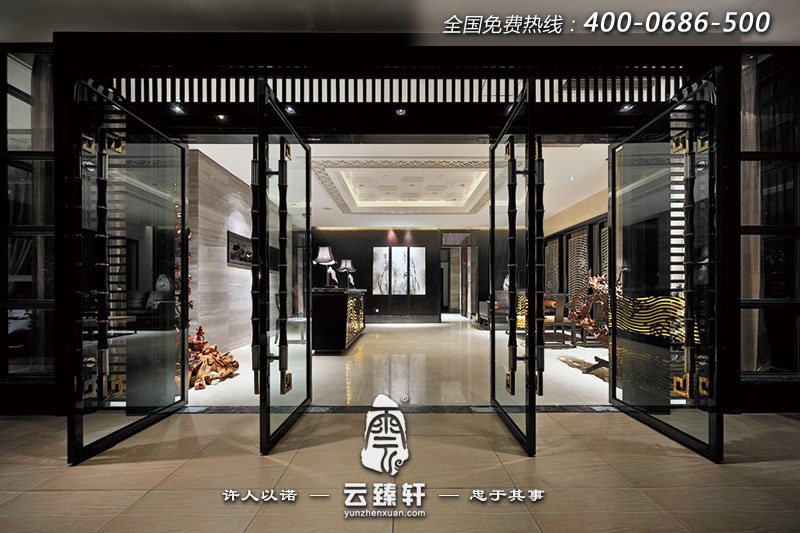 中式餐飲會所大堂設計案例