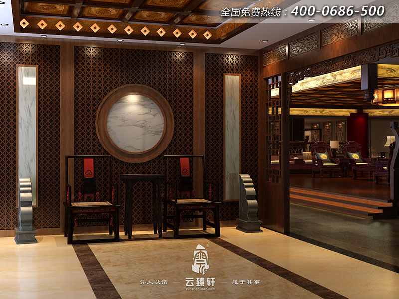 三樓紅木家具展廳局部設(shè)計(jì)效果圖