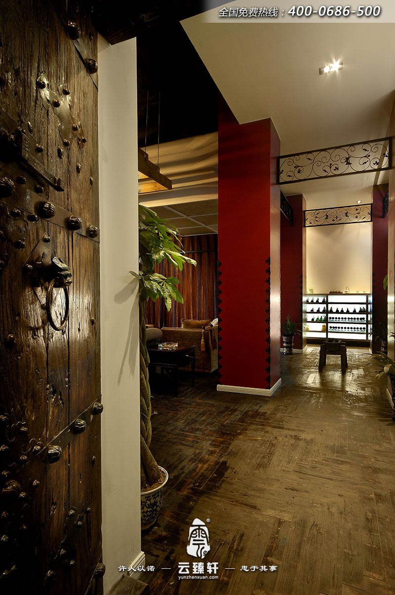 中式辦公室接待區(qū)設(shè)計效果圖