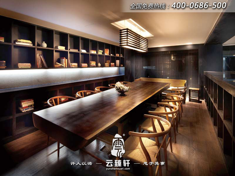 中式會(huì)議室裝修圖片