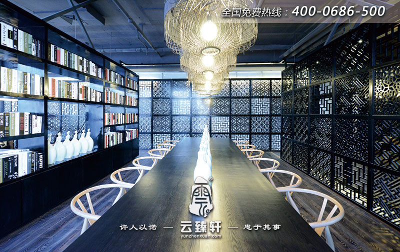 布滿書籍的會議室設(shè)計效果圖