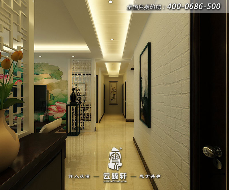 新中式走廊裝修效果圖