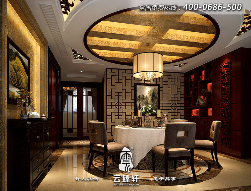 現(xiàn)代中式餐廳設(shè)計效果圖