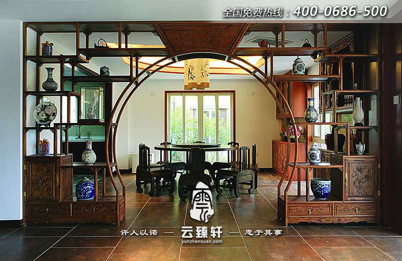 中式別墅餐廳設(shè)計效果圖