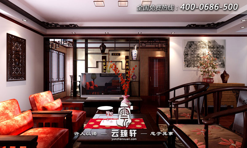 現(xiàn)代中式設(shè)計(jì)客廳效果圖