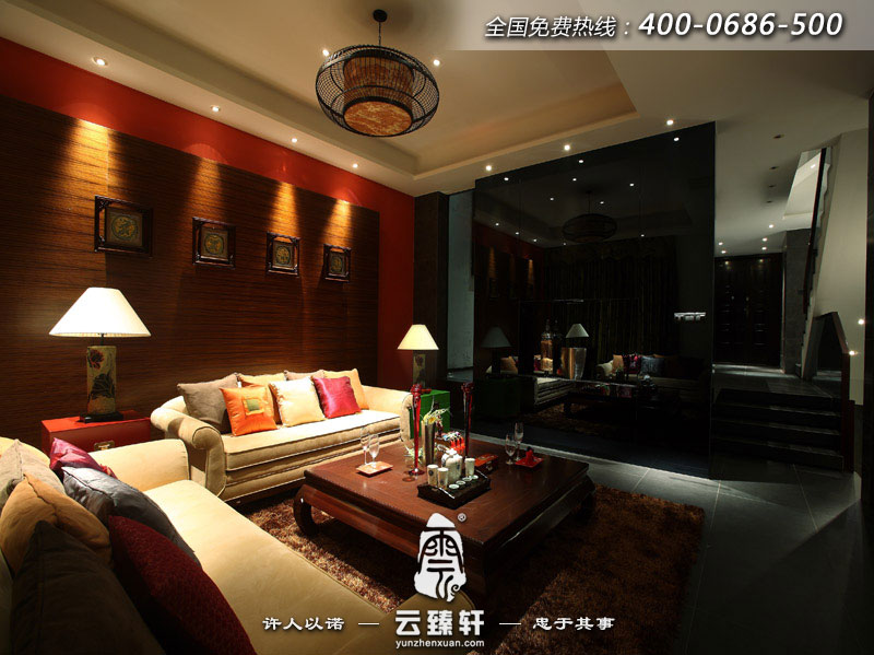 中式別墅設(shè)計(jì)客廳設(shè)計(jì)效果圖