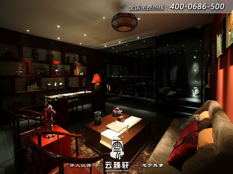 中式別墅設(shè)計(jì)書房設(shè)計(jì)效果圖