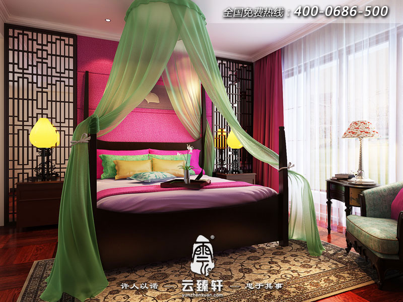 新中式臥室設(shè)計(jì)效果圖