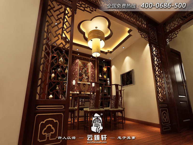 中式別墅餐廳設(shè)計效果圖