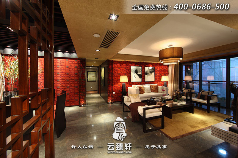 現(xiàn)代中式裝修風格別墅客廳圖片