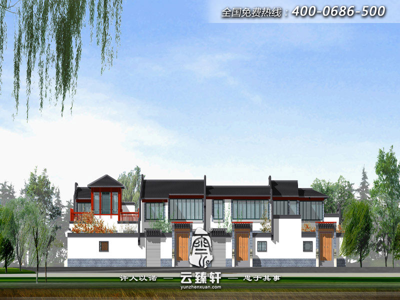 四合院正面效果圖