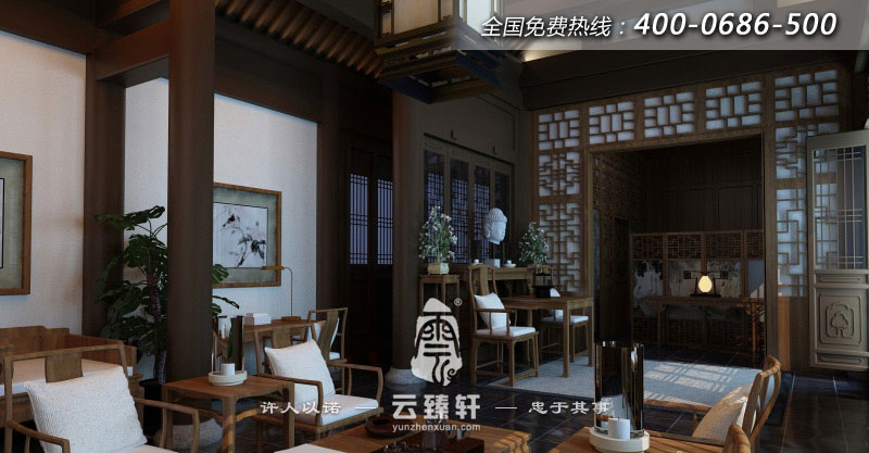 四合院茶室設(shè)計(jì)效果圖