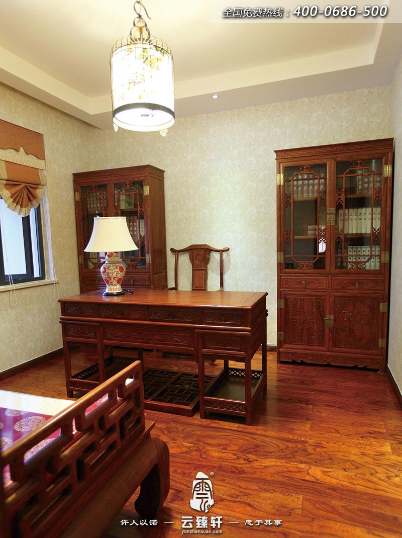 帶有臥榻書(shū)房效果圖