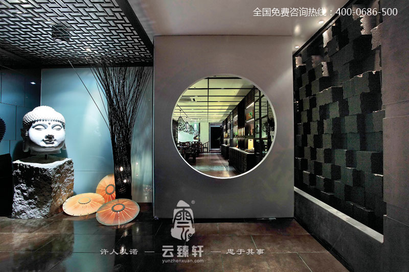 新中式玄關(guān)設(shè)計(jì)效果圖