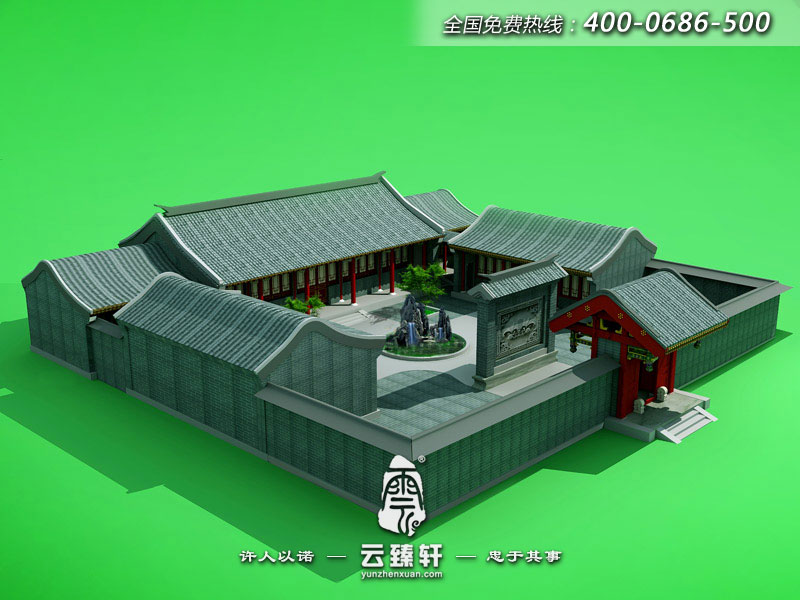 農村一進四合院設計圖圖紙效果圖